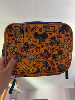 Bixbee Orange Construction Vehicles Lunch Tote